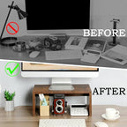 TEAMIX Higher Monitor Stand Riser-6.7 inch, Monitor Riser with Storage for Desk Small Monitor Stand TV/Screen/PC/Laptop Riser Computer Stand Desktop Shelf