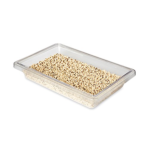 Rubbermaid Commercial Products Polycarbonate Food Storage Box/Tote, 2 Gallon, Clear, for Restaurant/Kitchen/Cafeteria - color: Clear, size: 2 Gal, style: Container