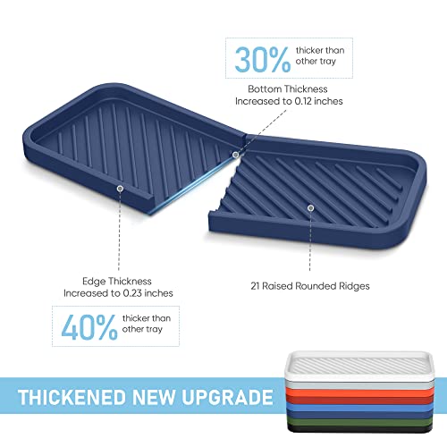 EG-SIPRO Silicone Sink Organizer Tray, 2-Pack, SASA Color, Unisex - color: Sasa, size: 9×3.7inch