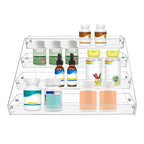 PMMASTO Tiered Spice Rack, Seasoning Organizer, Clear Acrylic Vertical Shelves Can Organizer for Countertop, Cabinet, Pantry, Kitchen Organization and Storage - 4 Tier - size: 4 Tier - inner width 1.93"