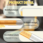 Telescopic Sink Storage Rack with 2 Sponge - Sink Caddy Sponge Holder for kitchen sink (Yellow) - color: Yellow