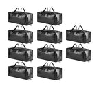 SpaceAid Heavy Duty Moving Bags, Extra Large Storage Totes W/Backpack Straps Strong Handles & Zippers, Alternative to Moving Boxes, Packing & Moving Supplies, Black (10 Pack) - color: Black, size: 10 Pack