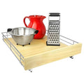 LYNK PROFESSIONAL® SELECT™ Slide Out Cabinet Organizer Pull Out Drawer, 17" x 21" Pull Out Cabinet Organizer – Pull Out Shelves for Kitchen Cabinets – Roll Out - Lifetime Ltd. Warranty, Wood Chrome - size: 17" W x 21" D - 1 Tier