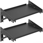 ULIBERMAGNET Garage Folding Storage Rack Shelves,200LB Metal Wall Mounted Adjustable Rail Shelf for Garage,Power Tools,Toolbox,Storage Shelves with Lip for Workshop Kitchen Office (2 Pack) - style: 200LB Folding Storage Rack Shelves