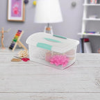 Sterilite 6 Pack Stackable Storage Bin with Latch Lid, Medium Nesting ShowOffs, Clear - size: Medium, style: 6 Pack