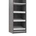 Bestar Cielo Closet Organizer, 20-inch Bark Gray and White Wardrobe for Bedroom, Mudroom, Entryway, or Kitchen Pantry - color: Bark Grey and White