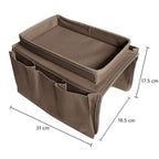 Sofa Armchair Caddy with Cup Holder Non-Slip Armrest Tray 4 Pockets Remote Control Holder Sofa Armrest Storage Organizer for Recliner Couch Armrest Side Pocket Storage for Magazine Tablet Phone