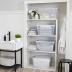 Rubbermaid Cleverstore 71 Qt Clear Storage Bins with Lids, 4-Pack, Stackable, BPA-Free, Made in USA - size: 71 Qt - 4 Pack