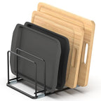 Cutting Board Organizer, Kitchen Cabinet Organizer, Divided Rack with 5 Slots for Baking Trays, Cutting Boards - Cookie sheet Organizer Inside Cabinet, Baking Sheets Holder (medium) - style: 1PC(Medium)