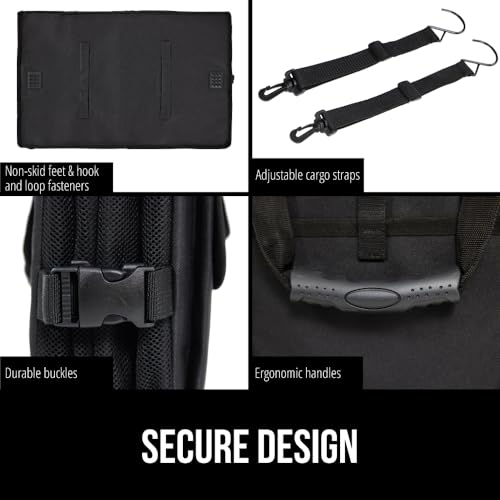 GORILLA GRIP Trunk Organizer for SUV and Cars, Large Capacity Collapsible Car Trunk Storage Organizer, Heavy Duty Car Accessories, Gifts for Mom and Dad, Slip & Water Resistant Multi Compartment Black - color: Black