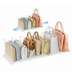 Dmevkic Extendable Purse Organizers Purse Storage. Length 16-28 in. Bag Organizer Purse Holder for Closet with 8 Adjustable Shelf Dividers Patent Pending - size: Regular Range (16–28")