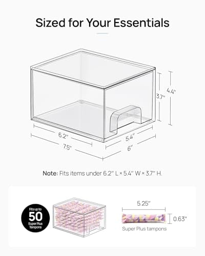 Vtopmart 6 Pack Small Clear Stackable Storage Drawers,Acrylic Bathroom Makeup Organizer,Plastic Storage Bins For Vanity, Undersink, Kitchen Cabinets, Pantry, Home Organization - style: 6pack-Clear