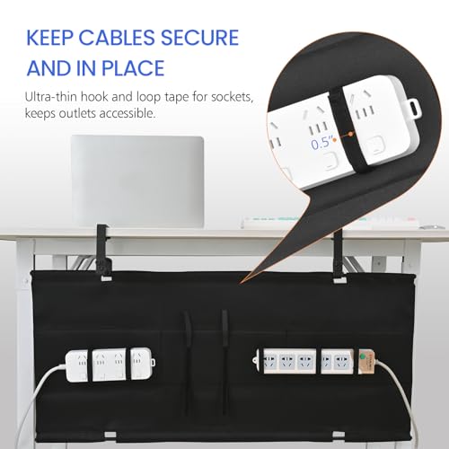 36" Under Desk Cable Management Tray- Clamp/Screw Mount Desk Cable Organizer Cable Tray Hiders for Office&Home - size: 36"L x 5.5"W