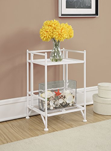Convenience Concepts Xtra Storage Shelves - 2 Tier Folding Metal Organizer Shelf for Office, Closet, Laundry Room, Garage, Kitchen, Bathroom, & Bedroom, No Tools Assembly, White - color: White
