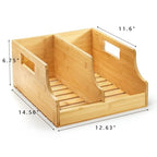 Yesland Bamboo Soda Can Organizers, Can Holder and Drink Dispenser for Kitchen, Countertop, Pantry Organizer Bins for Soda, Pop, Drinks, Beer, Water Bottles, Holds 26-28 Cans