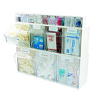 Deflecto Tilt Bins, Interlocking 3-Bins, 24" x 7" x 9.5 ", White (20303OP) - style: 3 Bins
