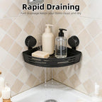 Corner Shower Caddy Suction Cup, 2 Pack Triangle Corner Shower Shelves No Drilling Bathroom Organizers and Storage, Removable Waterproof Showers Bathroom Shelf Rack