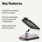 Amazon Basics Pet Food Storage Container Set, 30lbs and 10lbs with Scoop, for Dogs and Cats - size: 30lbs+10lbs
