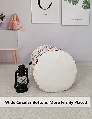 QUEENLALA Large Storage Basket,Laundry Hamper/Bathroom/Home Decor/Collapsible Round Storage Bin,Boys and Girls Hamper/Boxes/Clothing(Round-Excavator) - color: Round-Excavator