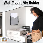 3 Pcs Vertical Wall Mount File Holder Metal Hanging Wall File Organizer Single Pocket Wall File Holder Letter Size Mail Holder Wall Decor Wall Mount Flyer Holder Hanging Magazine Rack for Office Home - size: 3 Pack