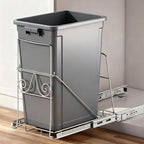 Pull Out Trash Can Under Cabinet: 7–11 Gallons Under Sink Trash Can for Kitchen Requires Min. Cabinet Opening 12"W X 17.5"D X 17.5"H - Cabinet Trash Can Pull Out Kit (Trash Can Not Included)