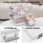 ITYLIFE CITYLIFE 6 Packs 17 QT Plastic Storage Bins with Lids Large Stackable Storage Containers for Organizing Clear Storage Box for Garage, Closet, Classroom, Kitchen - size: 17 Qt. - 6 Packs
