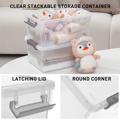 ITYLIFE CITYLIFE 6 Packs 17 QT Plastic Storage Bins with Lids Large Stackable Storage Containers for Organizing Clear Storage Box for Garage, Closet, Classroom, Kitchen - size: 17 Qt. - 6 Packs