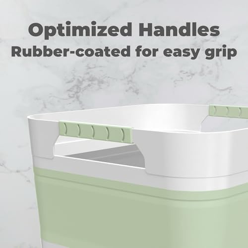 GIMWA Wash Basin for Baby Bottles, Versatile Wash Tub for Kitchen, RV, Outdoor Camping Sink, Sturdy Bottle Tub Easy to Clean (Green) - color: Mint Green