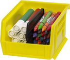 Akro-Mils 30210 AkroBins Plastic Storage Bins, Space-Saving Stackable Bins for Garage, Pantry, Craft Organization, 5" x 4" x 3", Yellow, 24-Pack - color: Yellow