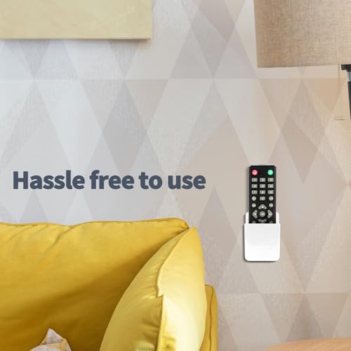 2 PCS Remote Control Holders Wall Mount, Self Adhesive TV Air Conditioner Remote Control Holder, Wall Mount Storage Box Organizer Wall Pen Holder Storage for Home Office School (White, 2) - color: White, size: 2