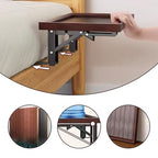 Bedside Shelf,Bed Shelf,Simple Noght Stand,Side Bed Organizer for Water Cup, Phone, Tablet Books,Foldable,no-Hole Bedside Caddy (Wooden)