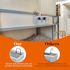 4pcs 3-pockets Wall Hanging Storage Bag, Bedside Caddy Organizer Bags,Bed Caddy Linen Fabric Door,Baskets with Pockets and Fixed Straps Waterproof Bin for Kitchen, Bedroom,Office,Hospital Beds