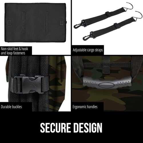 GORILLA GRIP Trunk Organizer for SUV and Cars, Large Capacity Collapsible Car Trunk Storage Organizer, Heavy Duty Car Accessories, Gifts for Mom and Dad, Slip & Water Resistant Multi Compartment, Camo - color: Camo