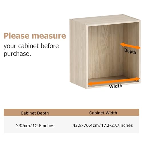 VanlonPro Expandable Closet Shelf Wall-Mounted Metal Storage Rack Adjustable Closet Rod DIY Divider Separator Space Saving for Cabinet Wardrobe Cupboard Kitchen Pantry Cupboard, 17.2-27.7 Inches - size: 43.8-70.4cm/17.2-27.7inches