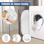 Collapsible Laundry Baskets, Upgrade Pop Up Laundry Hamper with Convenient Bags, Foldable Laundry Basket Mesh Light Weight, Easy to Carry Clothes Hampers for Laundry, Dorm, Toys, Travel White - color: White