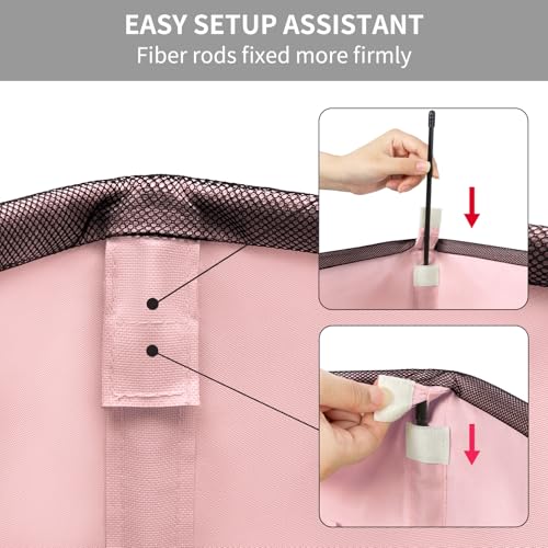 Chrislley 45L Slim Laundry Hamper Narrow Laundry Basket with Handle Foldable Dirty Clothes Portable Skinny Hamper Organizer Storage Bins (22 inches, pink) - color: pink, size: 45l(14.96"l x 8"w x 21.65"h)