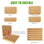Desk File Mail Organizer Countertop, 5 Slots Bamboo Folder Sorter Holder for Letter, Envelope, Paper, Bill Filing, Desktop Tray Organizer for Office & Home