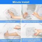 Diesisa 3pc Acrylic Wall Mount Organizer, Adhesive Clear Shower Caddies,Acrylic Soap Basket for wall,No Drilling Hang Walls,with Self Adhesive Tape, for Bathroom, Kitchen, Living Room - color: Clear - 3 Baskets