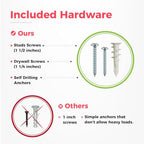 TIDYME Garage Wall Organizer | 96" Heavy-Duty Tool Storage Rack | Adjustable Double-Layer Hooks | 600 lbs Capacity | Carbon Steel Wall Mount Holder for Shovels, Rakes, Ladders & Power Tools - size: 96" (0 Shelves)