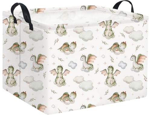 HIYAGON Rectangular Baby Girl Basket Kids Baby Storage Basket Toy Storage Bin Organizer Box Room Decor(Cute Dinosaur) - color: Cute Dinosaur