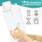 Laundry Detergent Dispenser-1 Pack, Detergent Dispenser with 4 Removable Labels, Laundry Soap Dispenser for Laundry Room Organization and Storage, BPA Free & PET Plastic Clear (98 oz) - size: 98 Fl Oz (Pack of 1)