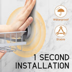 LEVERLOC Corner-adaptive Suction Cup Shower Caddies 2 Pack, Stainless Steel Rustproof Corner Shower Shelf, Large Capacity Removable Suction Cup Bathroom Organizer, Drill-Free Wall Mounted Basket, Gray - style: Corner Caddy, Grey