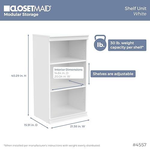 ClosetMaid Modular Storage 68.76-78.78-inch W 4-Drawer 19-Shelf Wood Closet System with Doors, White - color: White