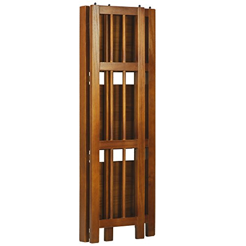 Casual Home 3-Shelf Folding Bookcase (14" Wide)-Honey Oak - color: Honey Oak