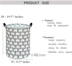 KUNRO Kids Laundry Hamper Clothes Gift Basket Storage Laundry Baskets Organizer Bin with Handles for Nursery Room (Elephant) - color: Elephant
