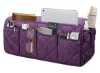 Armchair Caddy for Recliner Sofa Remote Control Holder Organizer for Recliners Purple Sofa Armrest Cover with 14 Pockets for Armchair Organizer