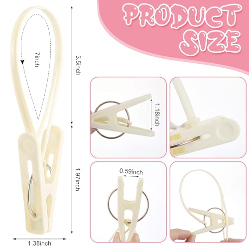 Honeydak 60 Pack Multi-Purpose Laundry Hooks Hanging Clips Bulk with Plastic Rope Hanger Clips for Baby Clothes Closet Organizer for Pants Hat Sock Boot Bra Towel Bathroom Wardrobe (Classic Colors) - color: Classic Colors