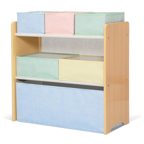 Delta Children - GapKids 6 Bin Toy Organizer - Greenguard Gold Certified, Pastel - color: Pastel