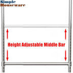 Simple Houseware Adjustable Closet Hanging Rod, Chrome - 2 Pack - color: Chrome, size: 2 Pack