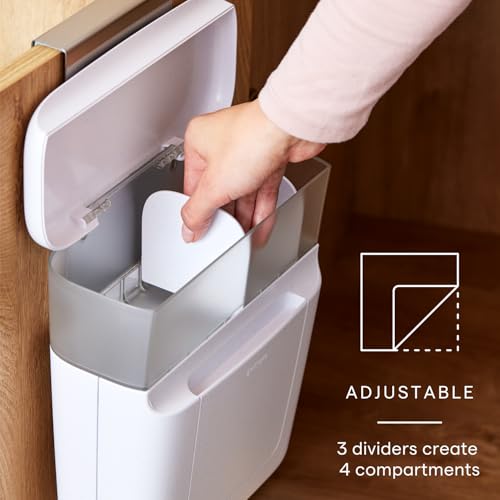 YouCopia DoorStash Toiletry Organizer, Hanging Bathroom Cabinet Door Organizer with 3 Adjustable Compartments and Covered Lid for Accessory Organization - size: Toiletry Organizer